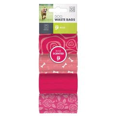 M Pets M-Pets Dog Waste Bags Rose - Набір пакетів з ароматом троянди для прибирання за собакою 4х15 шт. (5415341002876)