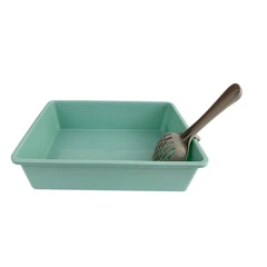 Туалет для кішок Taotaopets 263303-2 Mint Green з лопаткою