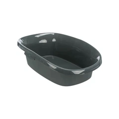 Туалет Trixie Classic для котів з рамкою сірий/білий пластиковий 37х15х47 см