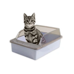 Туалет для кішок з лопаткою Taotaopets 263303 34х26х17 см Blue (13796-90794)