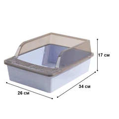 Туалет для кішок з лопаткою Taotaopets 263303 34х26х17 см Blue (13796-90794)
