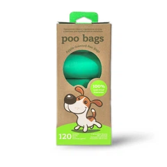 Без бренда Пакети для прибирання за собакою Poo Bags одноразові з ароматом яблука 120 шт (8 рулонів по 15 пакетів)