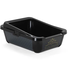 Туалет з бортиком для котів Moderna Hercules Luxurious чорний 51х39х19 см (K162015AA)