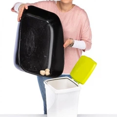 Лоток для котів Ferplast Birba 55.5х45.5х22 см Бордовий з двома піддонами (72049099)