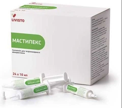 Антибактеріальний препарат для тварин Livisto Мастилекс (лікування маститів) суспензія,1шприц-туба - 10 мл