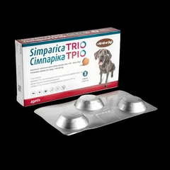 Simparica Сімпаріка ТРІО табл д/собак від бліх,кліщів,гельмінтів 40-60кг №3
