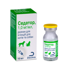 Розчин для седативного та аналгетичного ефекту у собак і кішок Dechra Sedator для ін'єкцій 1 мг/мл 10 мл