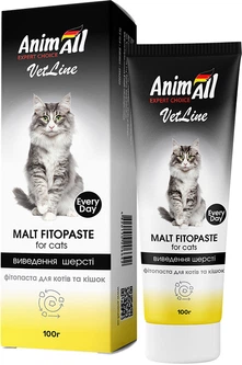 Фітопаста AnimAll VetLine для виведення шерсті для котів 100 г (4820150206642)