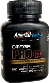 AnimAll Добавка VetLine Omega PRO для котів