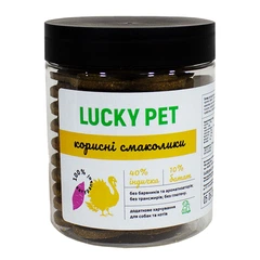 Корисне печиво Lucky Pet для собак та котів «Індичка-Батат», 10+1 шт