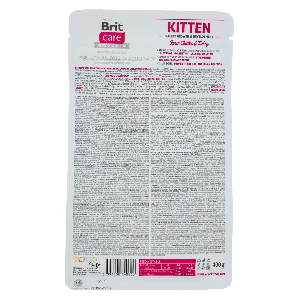 Brit Care Корм з курка індичка для кошенят