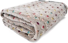 Luposan Теплий м'який плед для домашніх тварин Люпосанчик Coral velvet, 100х120 см, Coffee