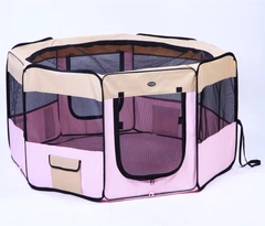 Вольєр-манеж для цуценят SENFUL Foldable Pet Play Pen рожевий, 45х58 см