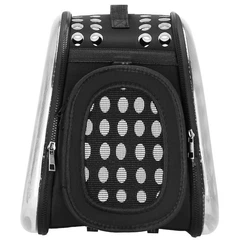Сумка для транспортування собаки кота Springos до 10 кг 42 x 26 x 32 см Чорна (5907719480282)