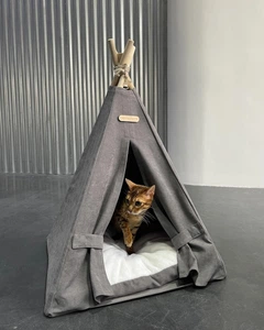 Вігвам DEVASDITY для котиків та собак 55x55x80 см Сірий