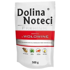 Упаковка вологого корму для собак із яловичиною в павучах Dolina Noteci Premium 10 шт*500 г