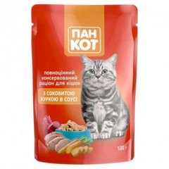 Пан Кіт Корм Пан Кот с курицей в соусе для кошек 100г