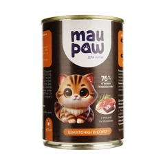 Mau Paw Вологий корм (шматочки в соусі) для дорослих собак