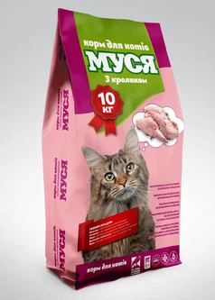 Сухой корм для кошек Муся Кролик 10 кг (4820235904210)