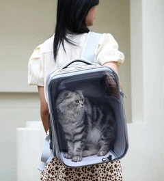 Рюкзак-перенесення для котів та собак 40x30x28 CosmoPet CP-32 Gray