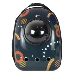 Рюкзак для перенесення домашніх тварин CosmoPet CP-87 з ілюмінатором 38х28х20см Indigo (3_06112)