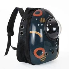 Рюкзак для перенесення домашніх тварин CosmoPet CP-87 з ілюмінатором 38х28х20см Indigo (3_06112)