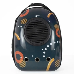 Рюкзак для перенесення домашніх тварин CosmoPet CP-87 з ілюмінатором 38х28х20см Indigo (3_06112)