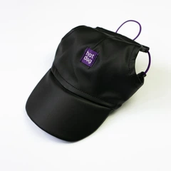 Hat Dog Кепка для собак Hat-Dog еко-шкіра чорна з регульованою затяжкою 3/M