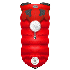 Пуховик зимовий для собак з капішоном Milk&Pepper Soren Red червоний, Розмір 41L