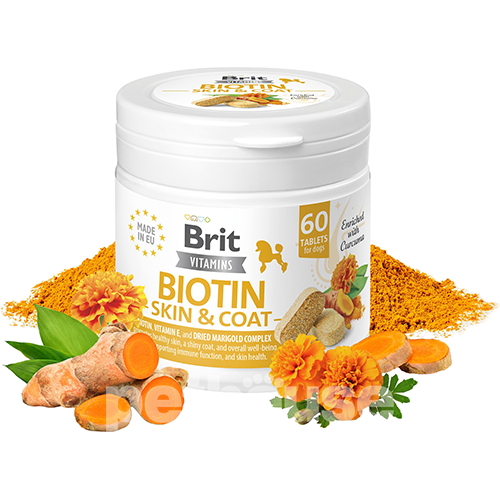 Brit Добавка Biotin Skin Coat для собак