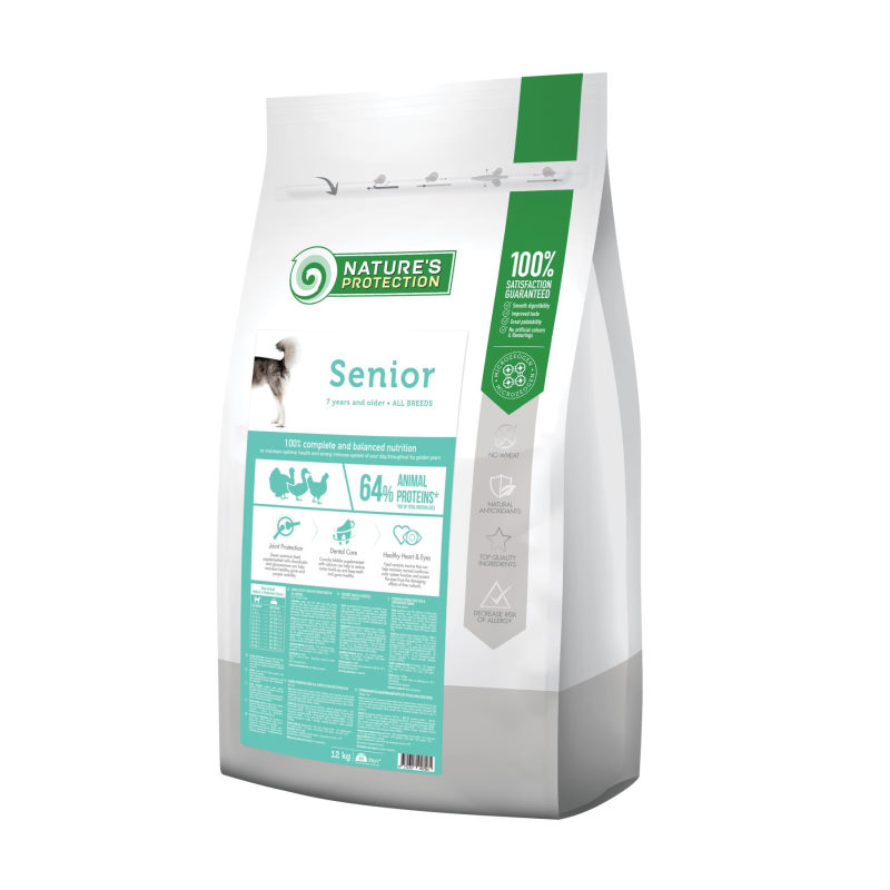 Nature's Protection Nature&amp;#039;s Protection Senior All Breeds – Сухой корм с мясом птицы для пожилых собак всех пород (18 кг)
