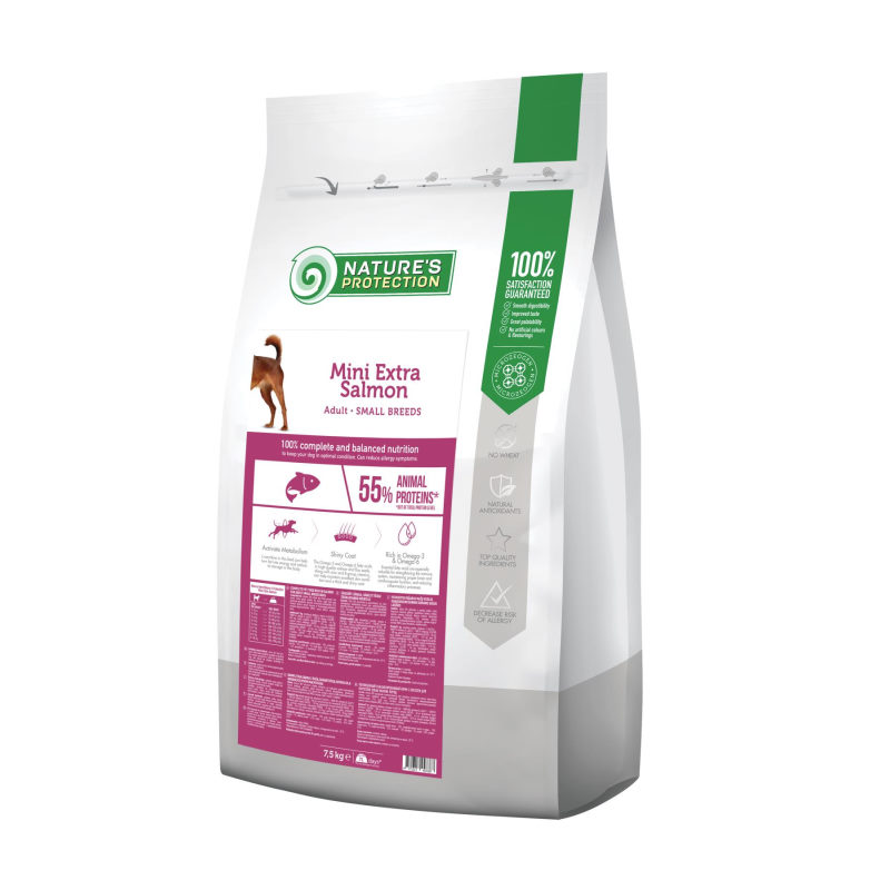 Nature's Protection Nature&amp;#039;s Protection Mini Extra Salmon Adult Small Breeds – Сухой корм с лососем для взрослых собак мелких пород (2 кг)