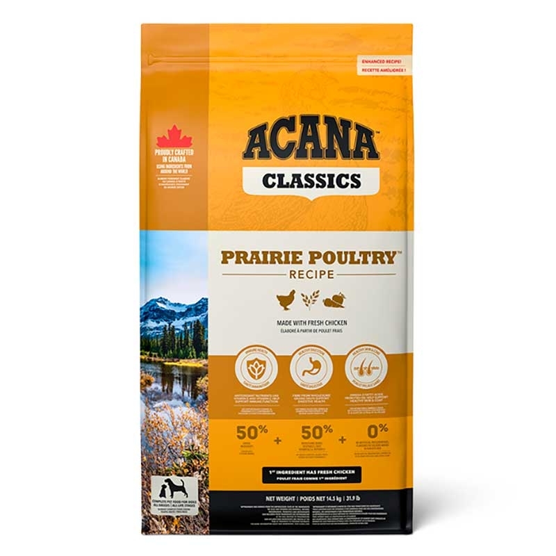 Acana Prairie Poultry - Сухой корм с цыпленком и индейкой для собак всех пород на всех стадиях жизни (340 г)