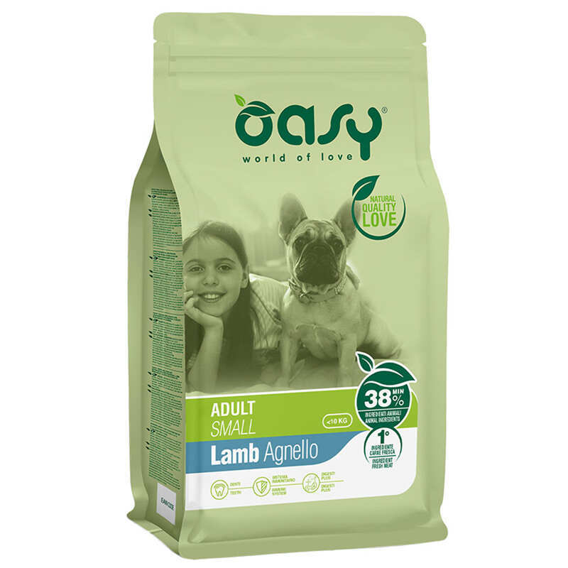Oasy Корм з м'ясо птиці ягня рис для дорослих собак малих порід