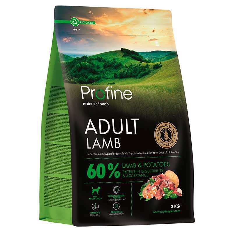 Profine Lamb and Potatoes - Сухой корм с ягненком и картофелем для взрослых собак всех пород (3 кг)