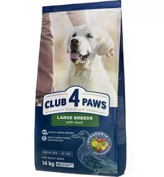 Club 4 Paws Premium Adult Large Breed Duck - Сухой корм с уткой для взрослых собак крупных пород (14 кг)