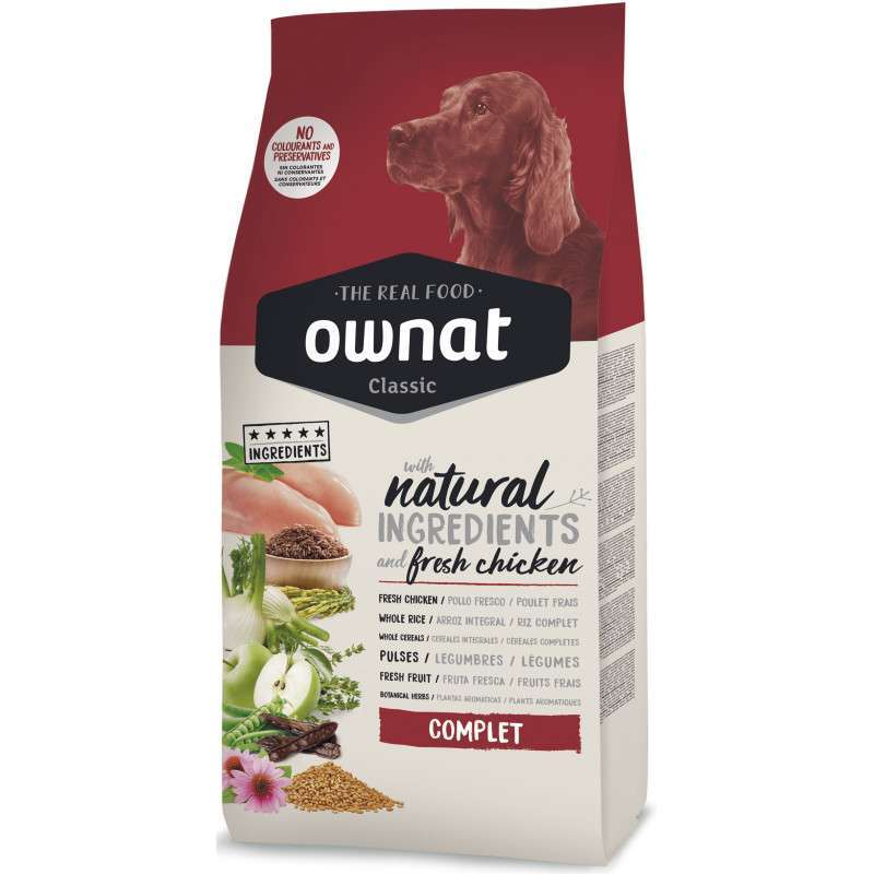 Ownat (Овнат) Classic Complet - Сбалансированный корм на основе куриного мяса, для собак (15 кг)