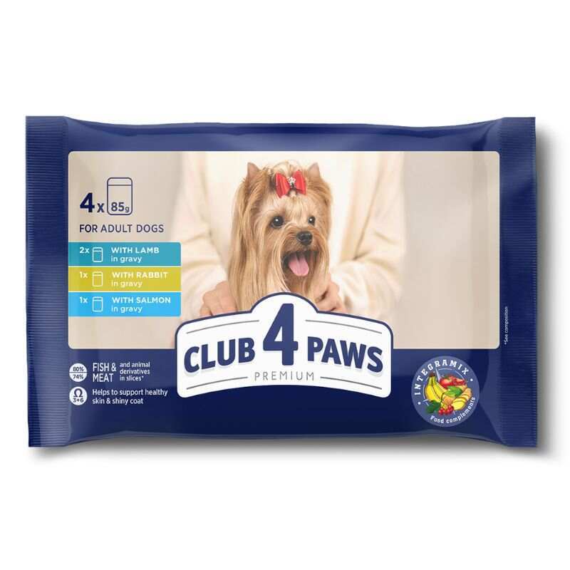 Club 4 Paws Корм з ягня кролик лосось для дорослих собак