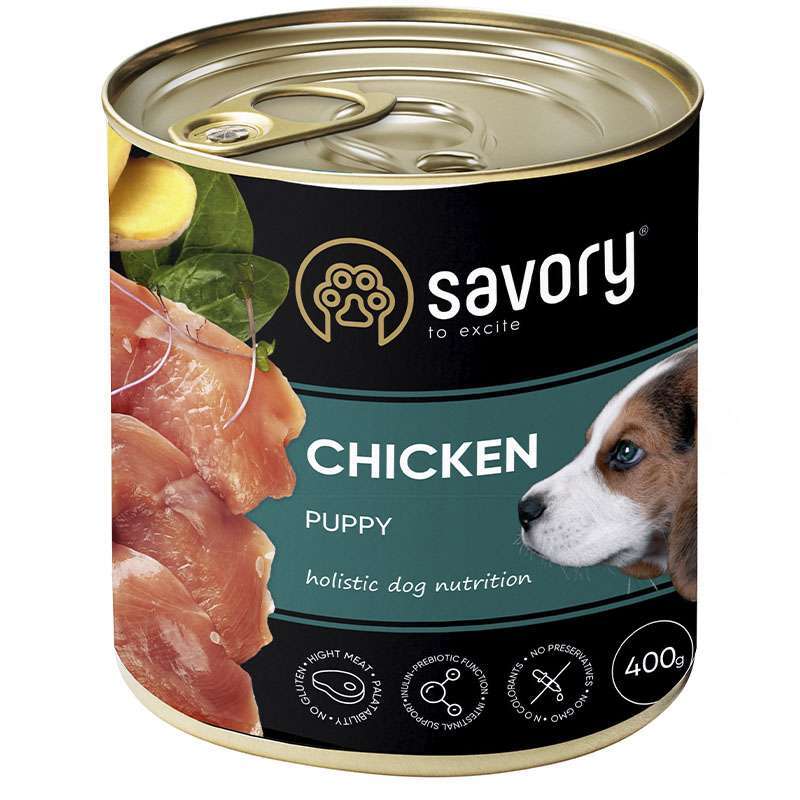 Savory Chicken Puppy - Влажный корм из мяса курицы для щенков (200 г)