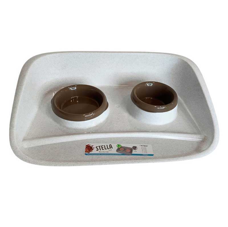 Petmax (Петмакс) Stella – Миски для домашних животных на подносе (250 / 300 мл)