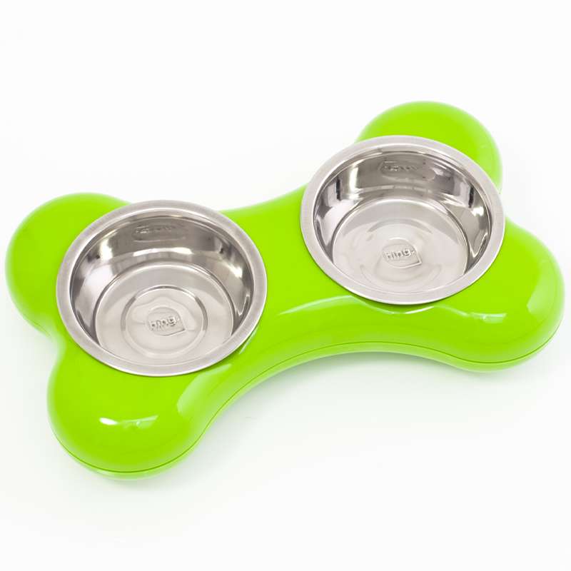 Hing (Хинг) The Bone Bowl - Миски двойные для собак в форме косточки (2x1,5 л)
