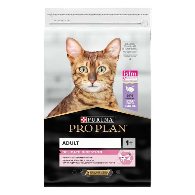 Purina Pro Plan Delicate Digestion Adult Turkey - Сухой корм с индейкой для взрослых кошек с чувствительным пищеварением (1,5 кг)