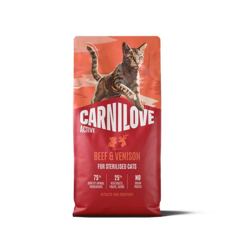 Carnilove Active Beef &amp;amp; Venison Sterilised - Сухой корм с говядиной и олениной для стерилизованных котов (2 кг)