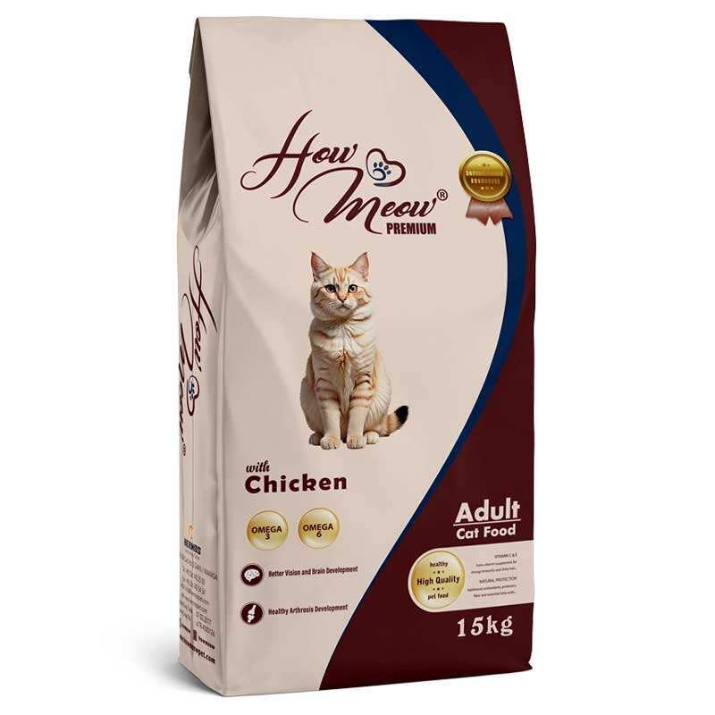 How Meow Adult Cat - Сухой полнорационный корм с курицей для взрослых кошек (2 кг)