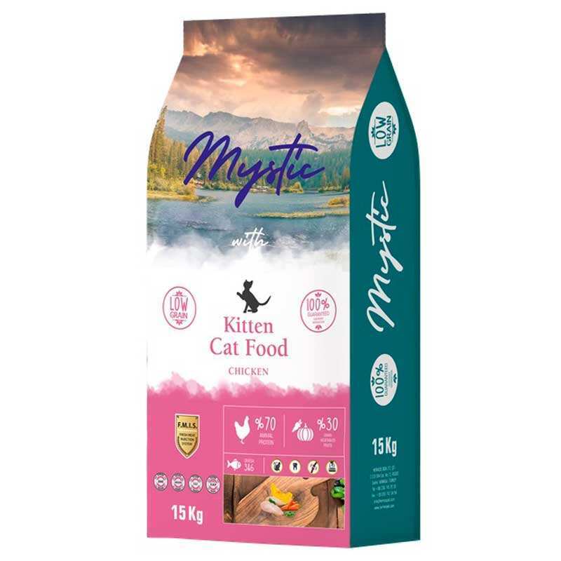 Mystic (Мистик) Kitten Cat Food Chicken - Низкозерновой сухой корм с курицей для котят (500 г)