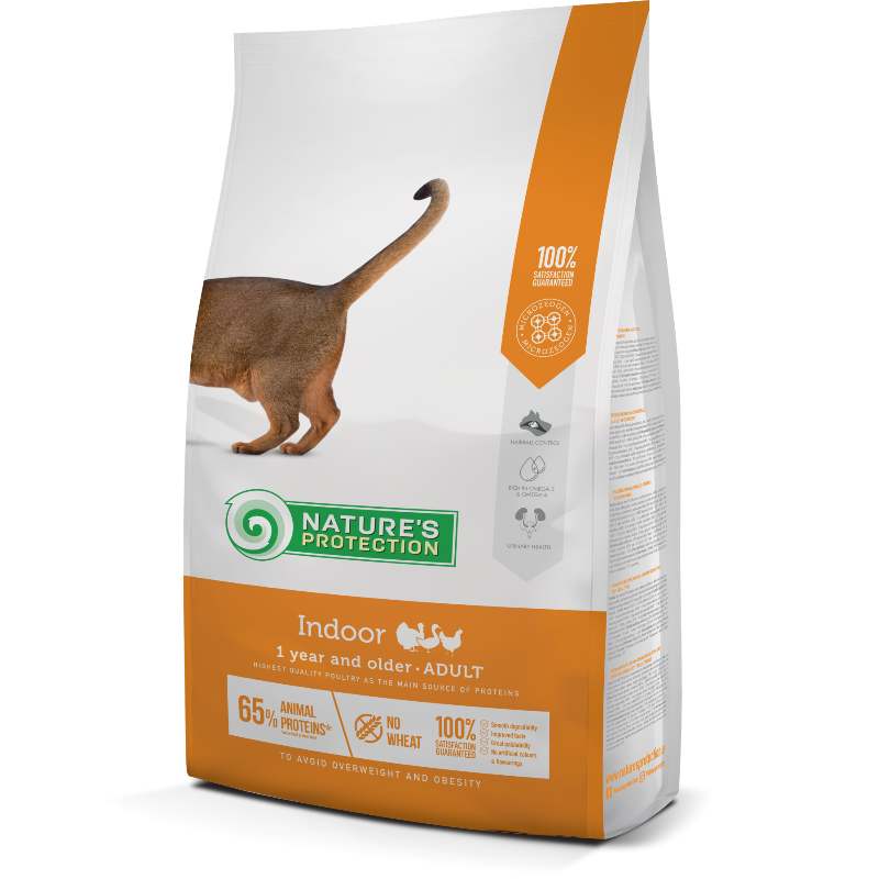 Nature's Protection Nature&amp;#039;s Protection Indoor Adult - Сухой корм с птицей для взрослых домашних кошек (400 г)