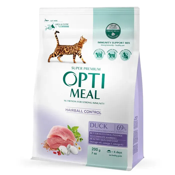 Optimeal Корм з качкою для котів