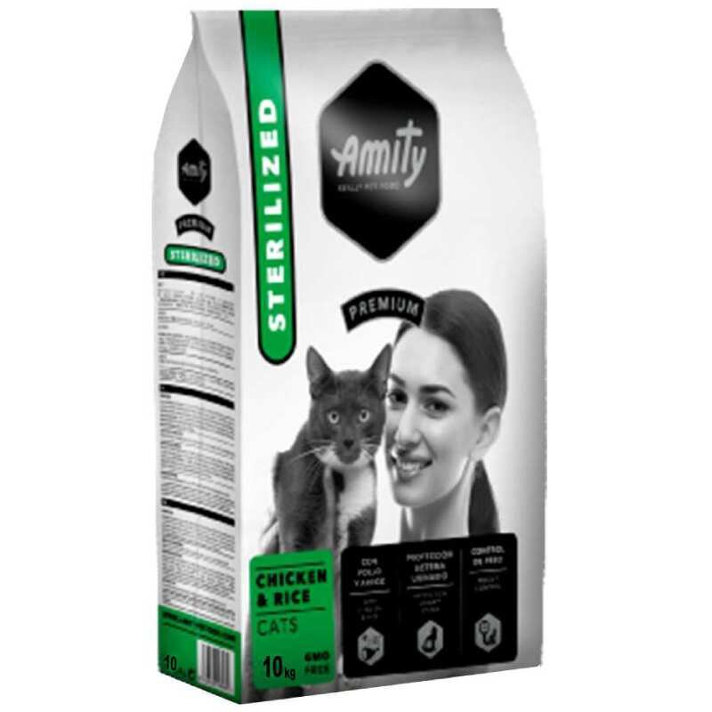 Amity Premium Sterilized Chicken&amp;amp;Rice - Сухой корм с курицей и рисом для стерилизованных котов (600 г)