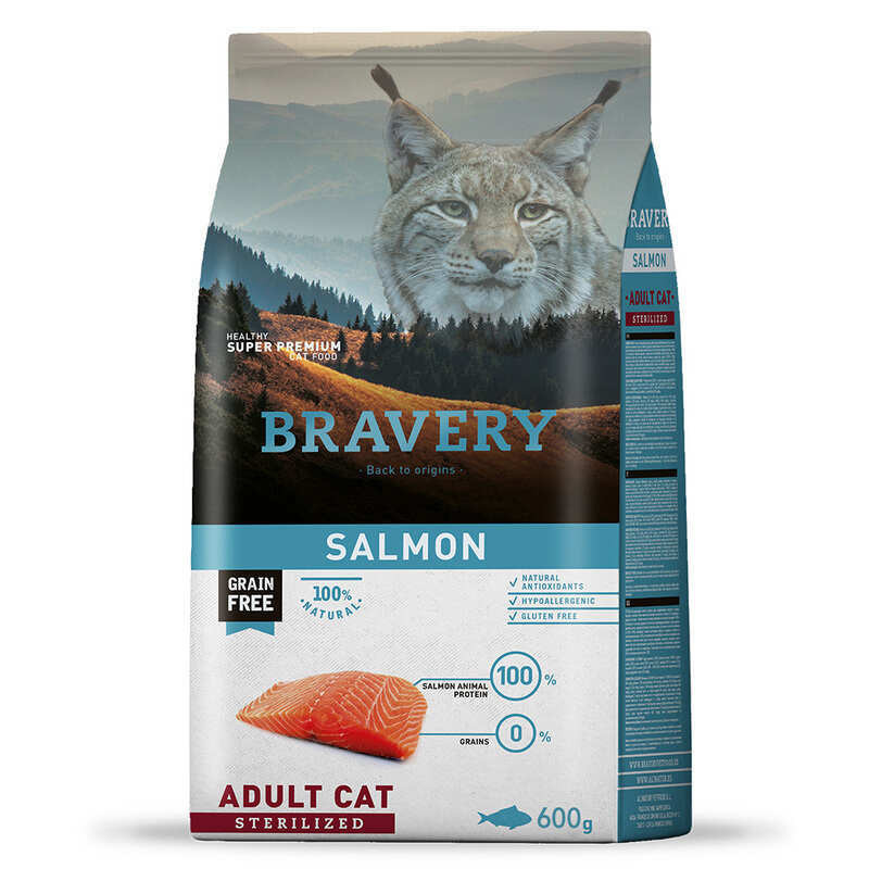 Bravery Salmon Adult Cat Sterilized - Сухой корм с лососем для взрослых стерилизованных котов (2 кг)