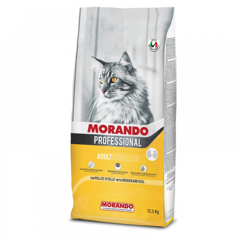 Morando Professional Cat Sterilized Chicken and Veal - Сухой корм с курицей и телятиной для взрослых стерелизованных кошек (1,5 кг)